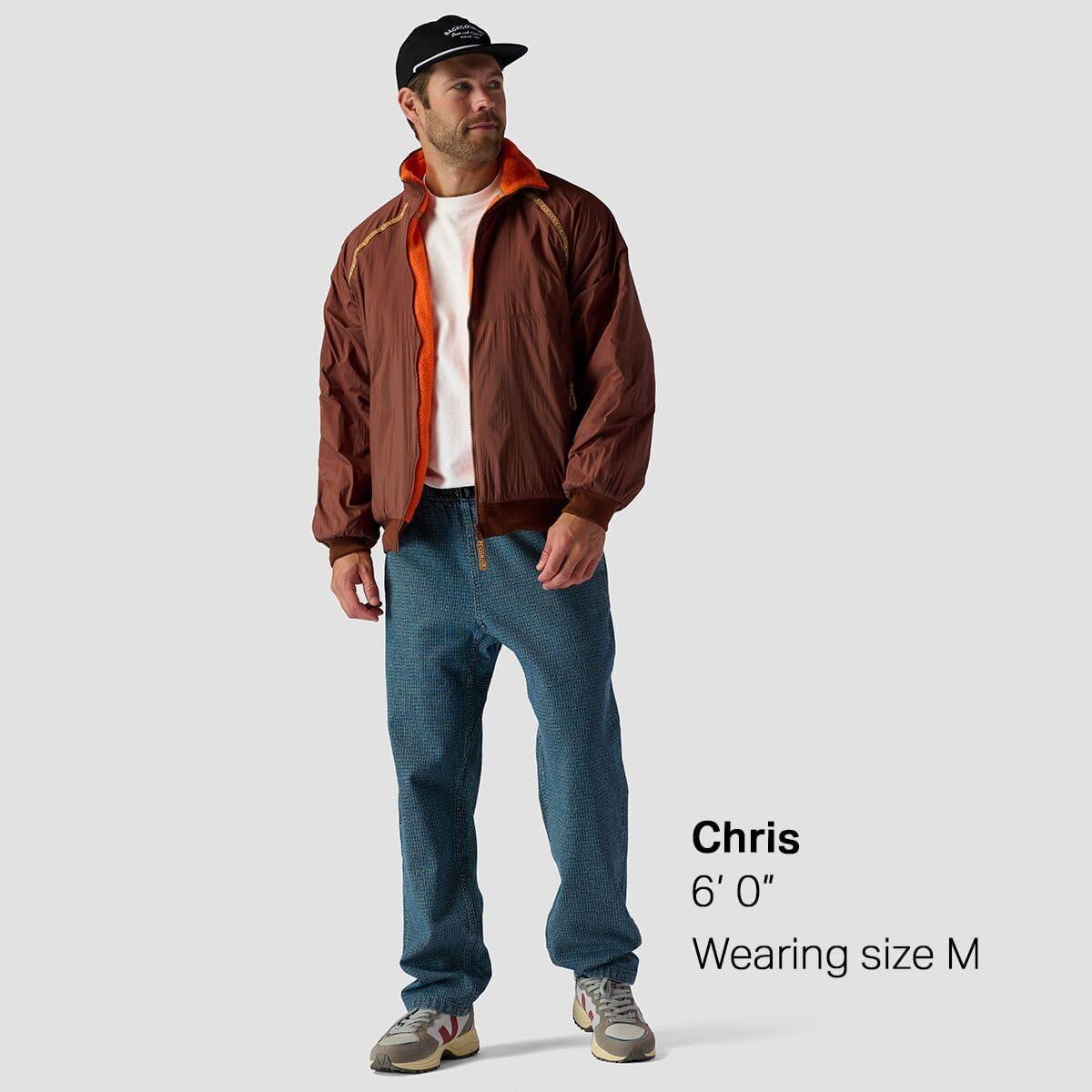 imageStoic Reversible Polar Fleece Full Zip MensVermillion OrangeDowntown Brown