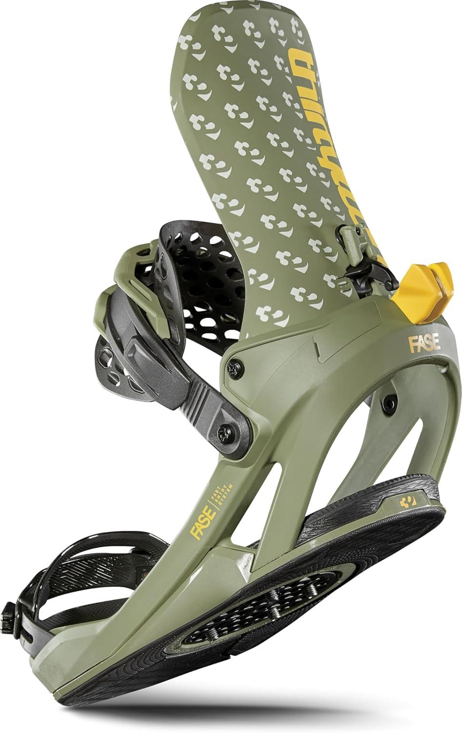 imageThirtyTwo T32M Fase Snowboard Bindings Bradshaw Pro Model with MediumStiff Flex ampamp Asym SupportGREEN