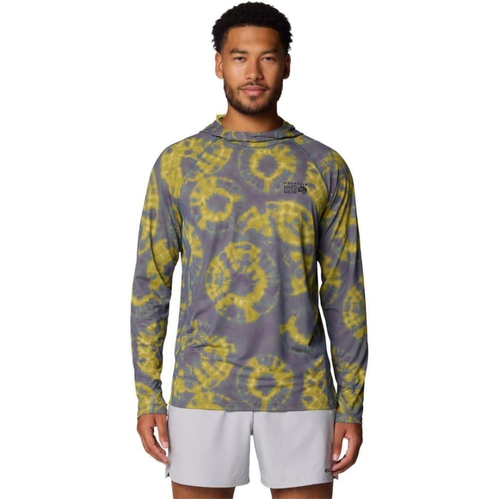 imageMountain Hardwear Mens Crater Lake Hoody for Hiking Camping Backpacking and Casual WearAdriatic Blue Spore Dye Print