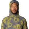 Mountain Hardwear Men’s Crater Lake Hoody for Hiking, Camping, Backpacking, and Casual Wear(Adriatic Blue Spore Dye Print)