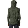 Mountain Hardwear Men’s Crater Lake Hoody for Hiking, Camping, Backpacking, and Casual Wear(Surplus Green Scatter Dye Print)