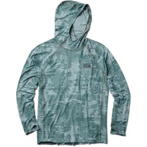 Mountain Hardwear Men’s Crater Lake Hoody for Hiking, Camping, Backpacking, and Casual Wear(Blue Sage Inked Dyed Print)