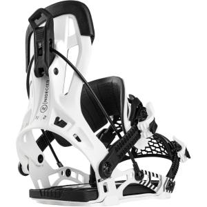 Nidecker Flow NX2 Snowboard Bindings – All-Mountain Power with Aluminum Baseplate & Fusion Strap(White)