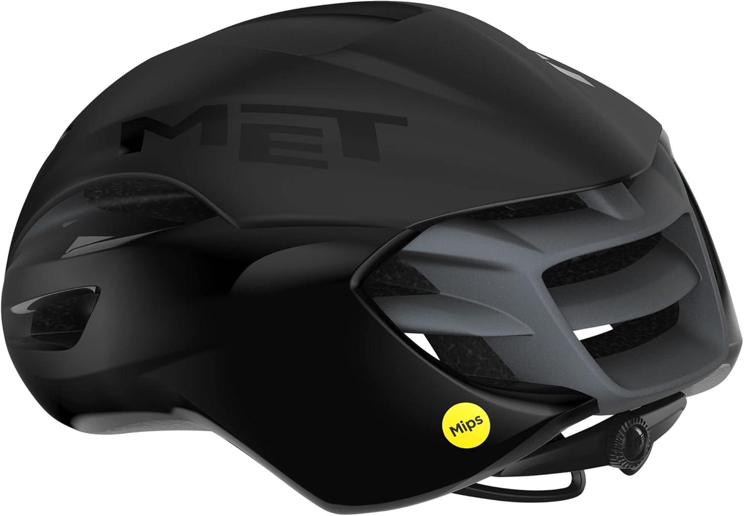 imageMET Manta MIPS Aero Road Bike Helmet Lightweight Aerodynamic Cycling Helmet for Adults Internal Air Channeling MIPSC2 Tech Sunglasses PortBlack MatteGlossy