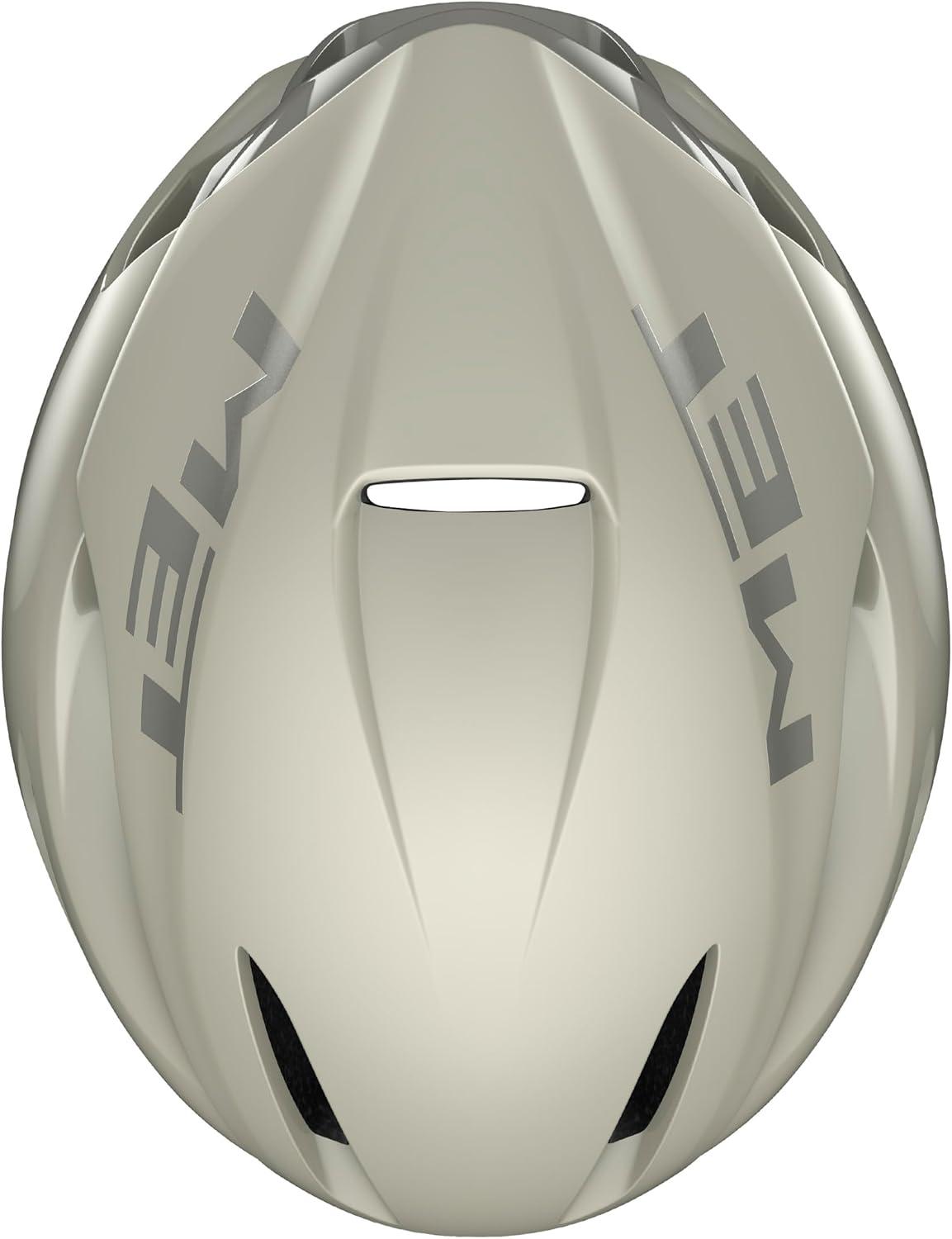 imageMET Manta MIPS Aero Road Bike Helmet Lightweight Aerodynamic Cycling Helmet for Adults Internal Air Channeling MIPSC2 Tech Sunglasses PortGlossy Greige