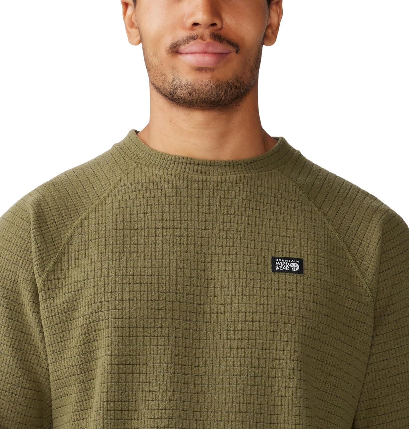 imageMountain Hardwear mens Summit Grid Ls CrewCombat Green