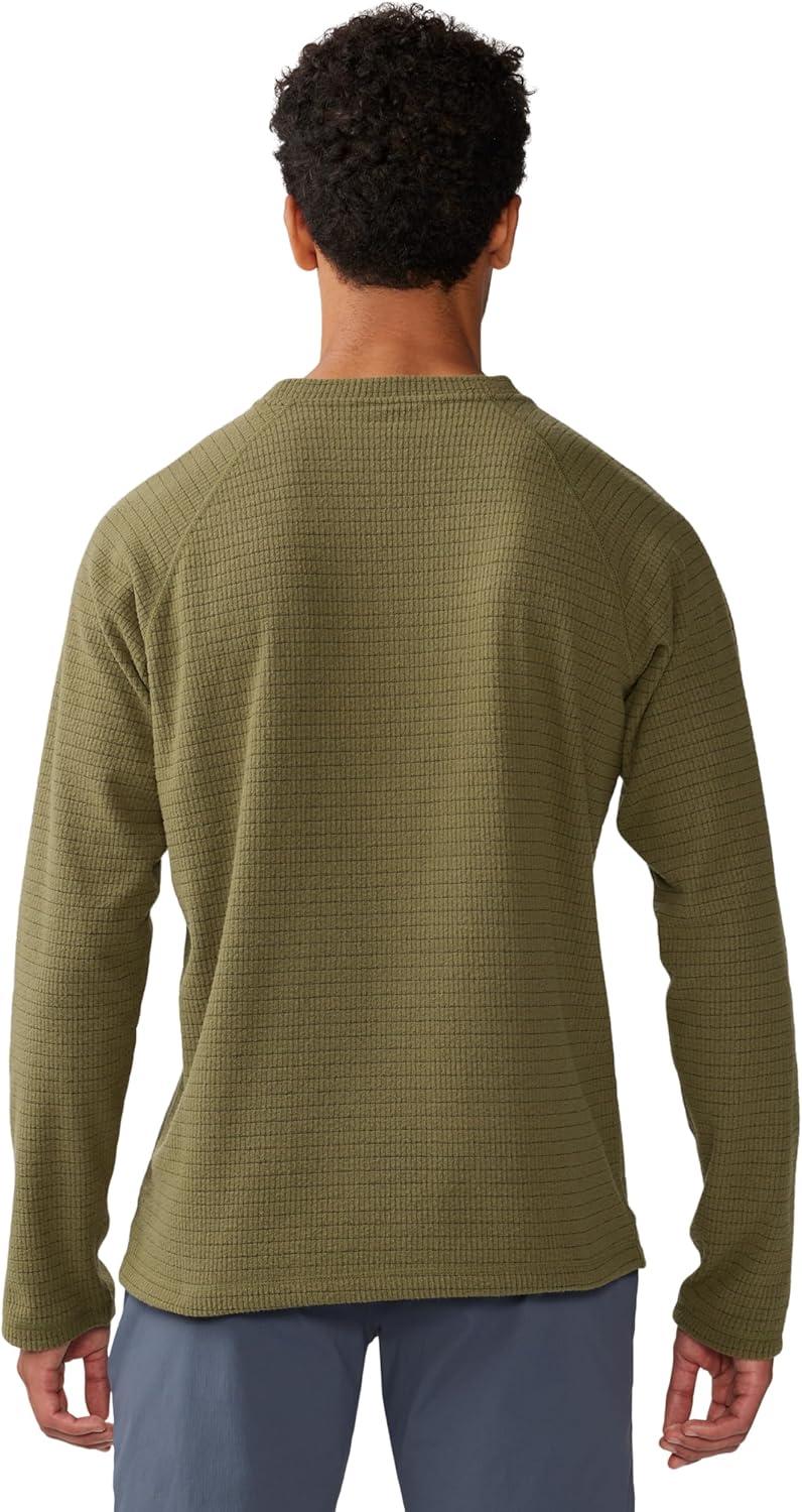 imageMountain Hardwear mens Summit Grid Ls CrewCombat Green