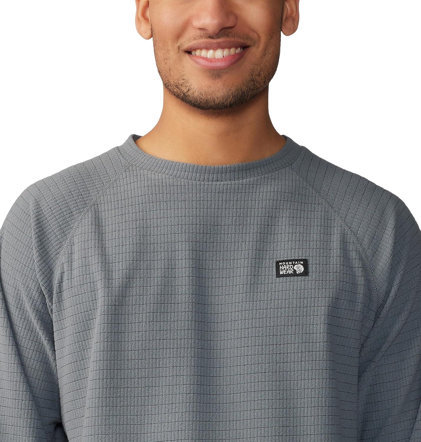 imageMountain Hardwear mens Summit Grid Ls CrewFoil Grey