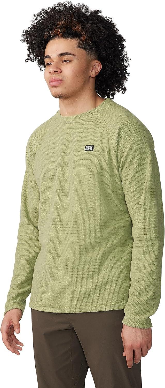 imageMountain Hardwear mens Summit Grid Ls CrewLight Cactus