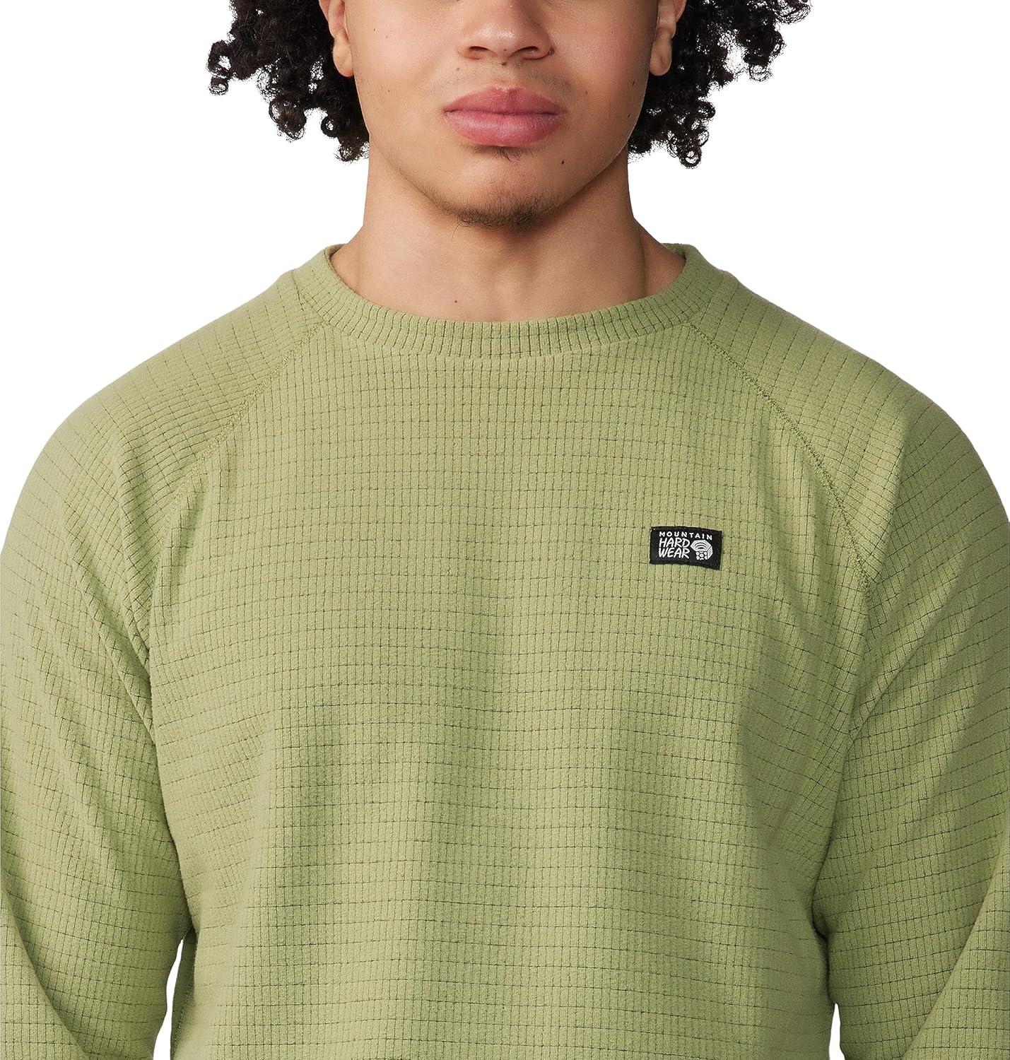 imageMountain Hardwear mens Summit Grid Ls CrewLight Cactus