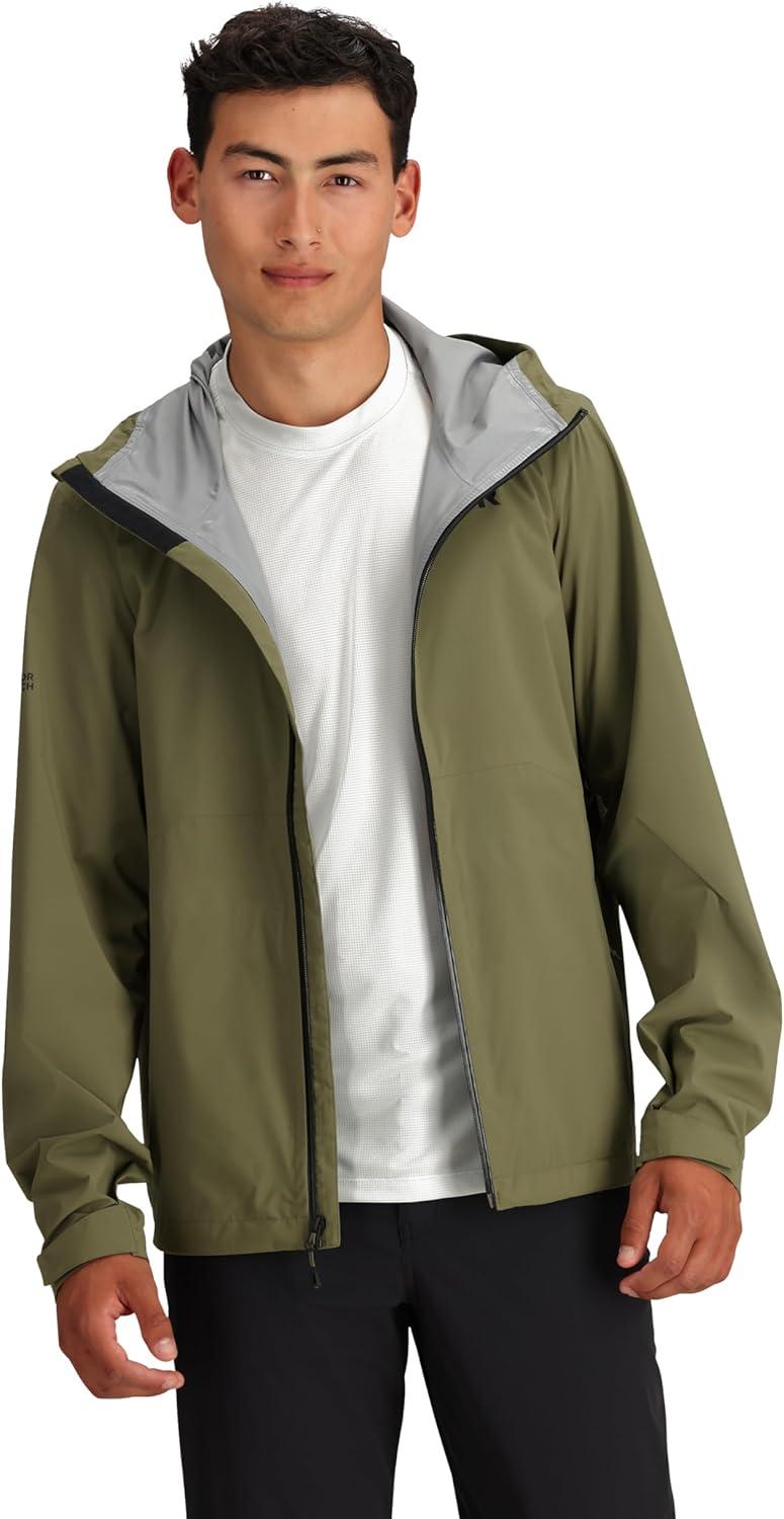 imageOutdoor Research Mens Stratoburst Stretch Rain JacketRanger Green