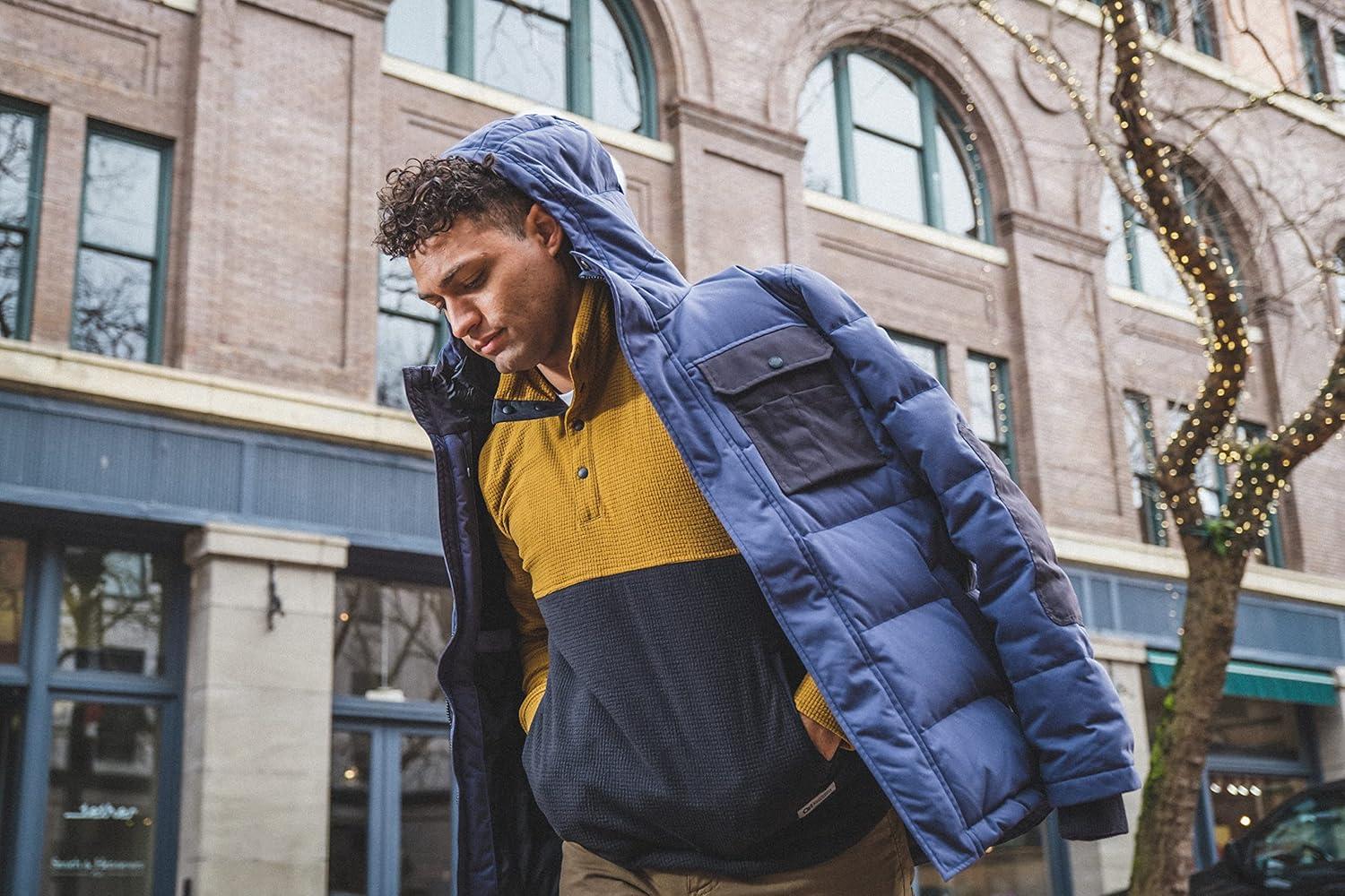 imageOutdoor Research Mens Trail Mix Snap Pullover Comfortable MidLayer SweaterKalamataNaval Blue