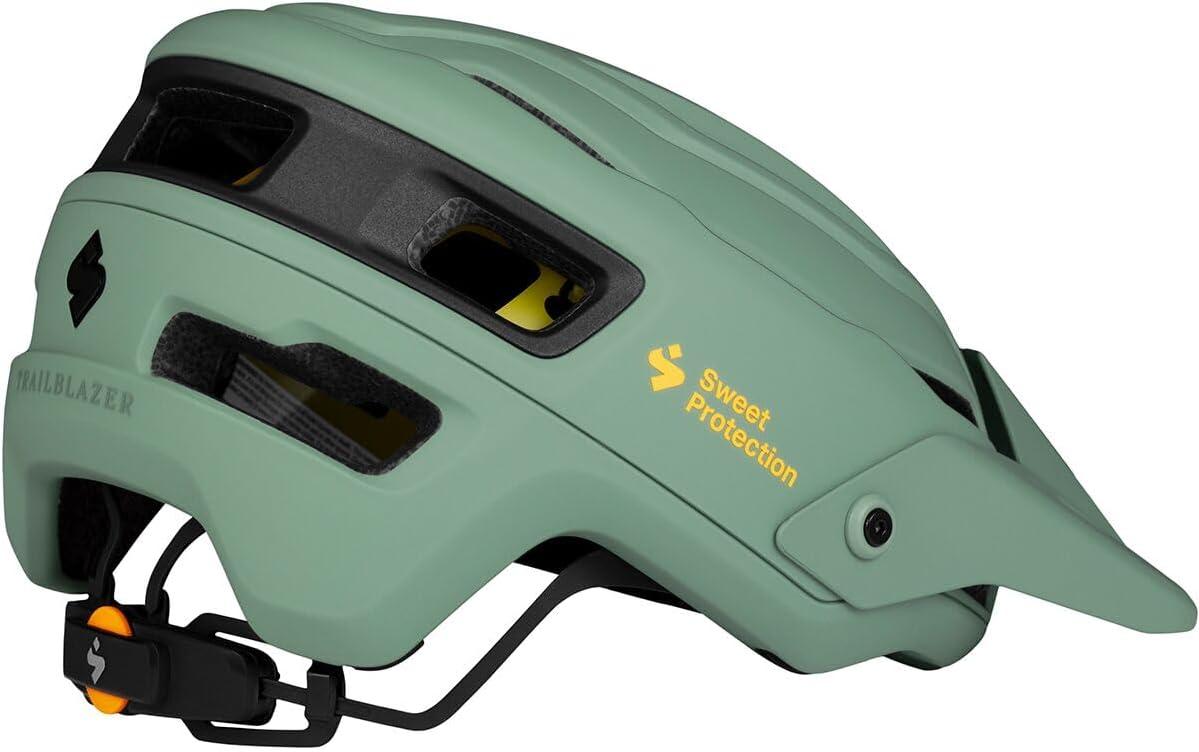 imageSweet Protection Trailblazer MIPS Bike Helmet Advanced Biking Gear with Adjustable Visor Variable Shell Technology and Superior VentilationWillow Green