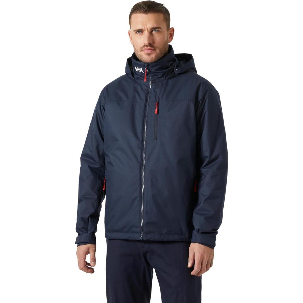 imageHellyHansen Mens Crew Hooded Midlayer Jacket 20597 Navy