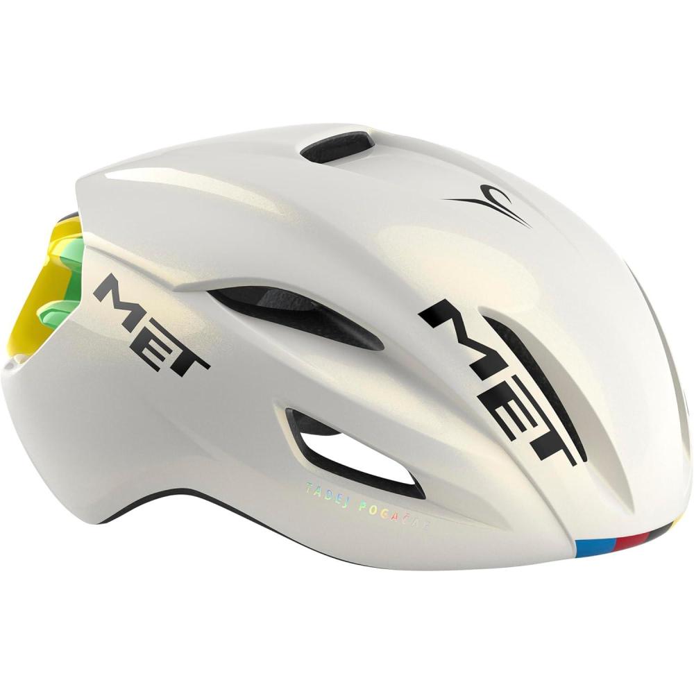 imageMET Manta MIPS Aero Road Bike Helmet Lightweight Aerodynamic Cycling Helmet for Adults Internal Air Channeling MIPSC2 Tech Sunglasses PortRainbow