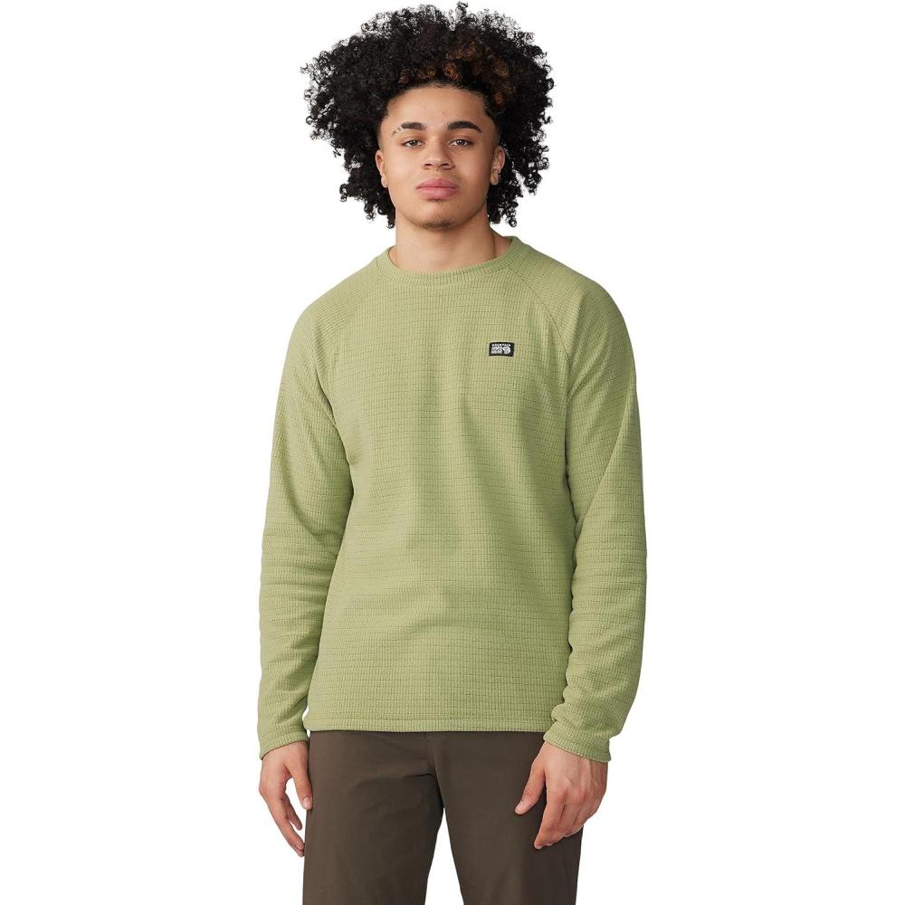 imageMountain Hardwear mens Summit Grid Ls CrewLight Cactus