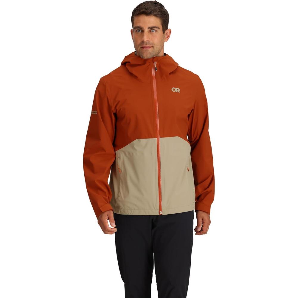 imageOutdoor Research Mens Stratoburst Stretch Rain JacketTerraPro Khaki