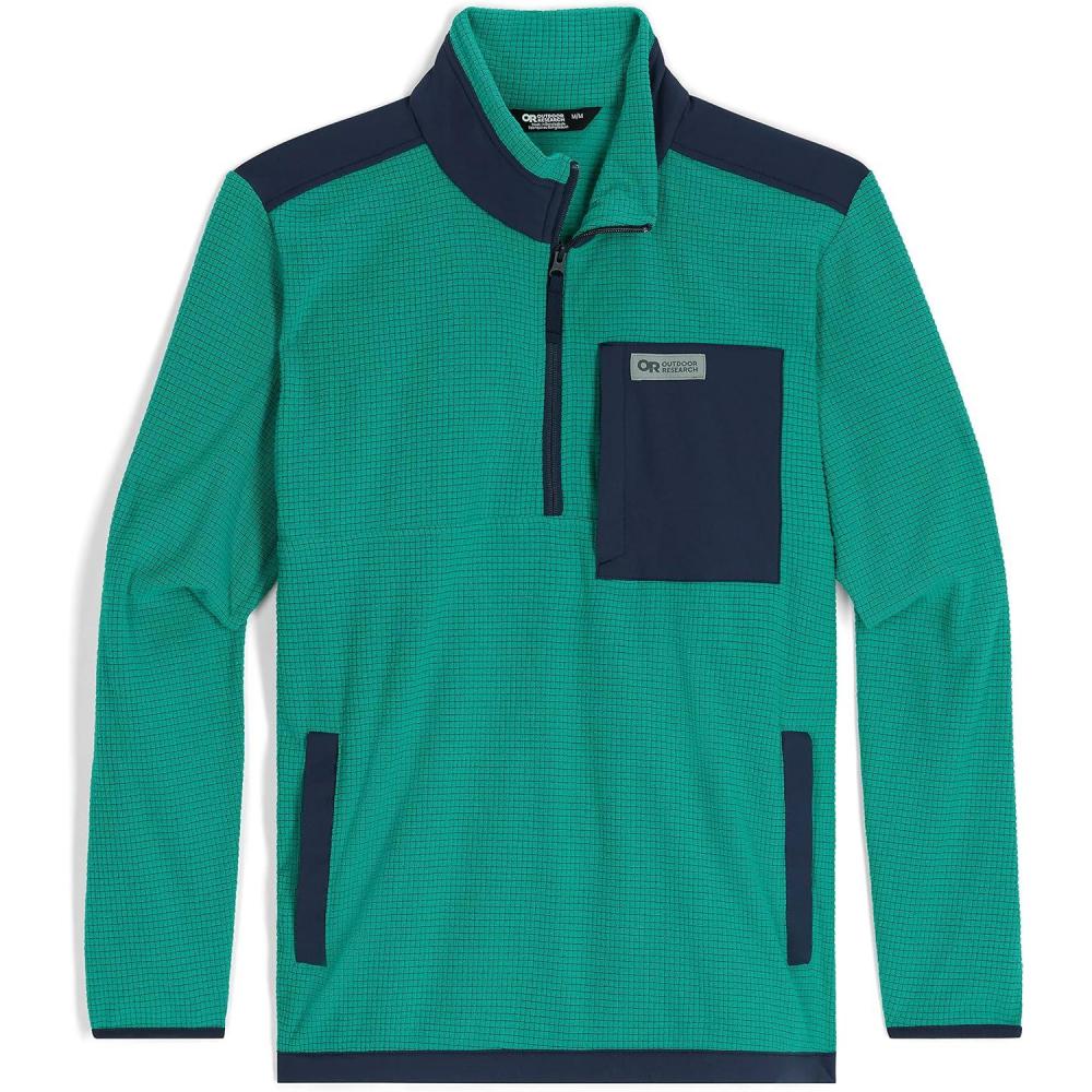 imageOutdoor Research Mens Trail Mix Quarter Zip PulloverTropicalNaval Blue