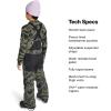 Burton Kids’ Skylar 2-Layer Bib Pants – Waterproof Winter Snowboard Bib Pants for Boys & Girls(Forest City Streets)