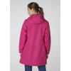 Helly Hansen Women’s Long Belfast Lightweight Waterproof Windproof Breathable Raincoat Jacket with Hood(Dragon Fruit)