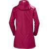 Helly Hansen Women’s Long Belfast Lightweight Waterproof Windproof Breathable Raincoat Jacket with Hood(Persian Red)