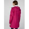 Helly Hansen Women’s Long Belfast Lightweight Waterproof Windproof Breathable Raincoat Jacket with Hood(Persian Red)