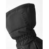 Hestra Unisex Heater Gauntlet Mitt, Waterproof, Leather Electric Warming Alpine Ski Mittens for Men & Women(Black/Black)
