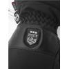 Hestra Unisex Heater Gauntlet Mitt, Waterproof, Leather Electric Warming Alpine Ski Mittens for Men & Women(Black/Black)