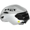 MET Manta MIPS Aero Road Bike Helmet | Lightweight Aerodynamic Cycling Helmet for Adults, Internal Air Channeling, MIPS-C2 Tech, Sunglasses Port(White Holographic Glossy)