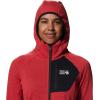 Mountain Hardwear Women’s Polartec Power Grid Full Zip Hoody for Climbing, Hiking, and Camping | Breathable and Insulated(Alert Heather)