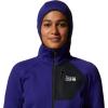 Mountain Hardwear Women’s Polartec Power Grid Full Zip Hoody for Climbing, Hiking, and Camping | Breathable and Insulated(Klein Blue Heather)
