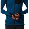 Mountain Hardwear Women’s Polartec Power Grid Full Zip Hoody for Climbing, Hiking, and Camping | Breathable and Insulated(Vinson Blue Heather)