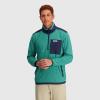 Outdoor Research Men’s Trail Mix Quarter Zip Pullover(Tropical/Naval Blue)