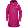 Helly Hansen Women’s Long Belfast Lightweight Waterproof Windproof Breathable Raincoat Jacket with Hood(Dragon Fruit)