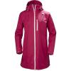Helly Hansen Women’s Long Belfast Lightweight Waterproof Windproof Breathable Raincoat Jacket with Hood(Persian Red)