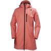Helly Hansen Women’s Long Belfast Lightweight Waterproof Windproof Breathable Raincoat Jacket with Hood(Shell Pink)