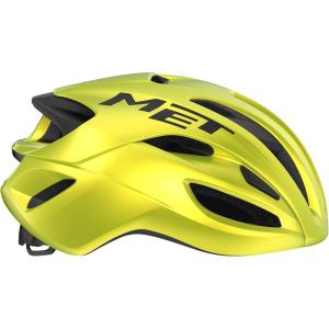 MET Rivale MIPS Road Bike Helmet | Lightweight Adult Cycling Helmet, Aero Shape, 360-Degree Adjustable Head Belt, Internal Air Channeling, Sunglasses Port(Lime Yellow Metallic Glossy)
