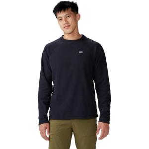 Mountain Hardwear mens Summit Grid Ls Crew(Black)
