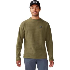 Mountain Hardwear mens Summit Grid Ls Crew(Combat Green)