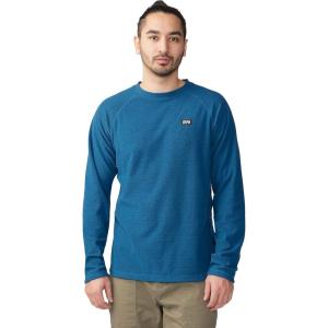 Mountain Hardwear mens Summit Grid Ls Crew(Dark Caspian)