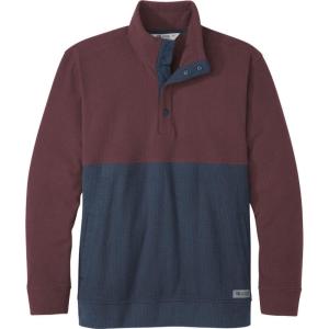 Outdoor Research Men’s Trail Mix Snap Pullover – Comfortable Mid-Layer Sweater(Kalamata/Naval Blue)