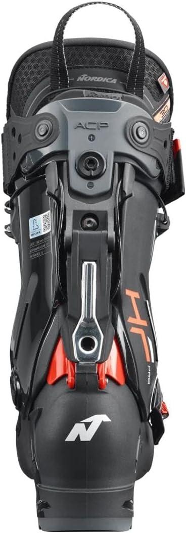 imageNordica Mens HF Pro 130 Durable EasyEntry High Traction Adjustable Fit Warm Insulated AllMountain Ski BootsBlackAnthraciteRed