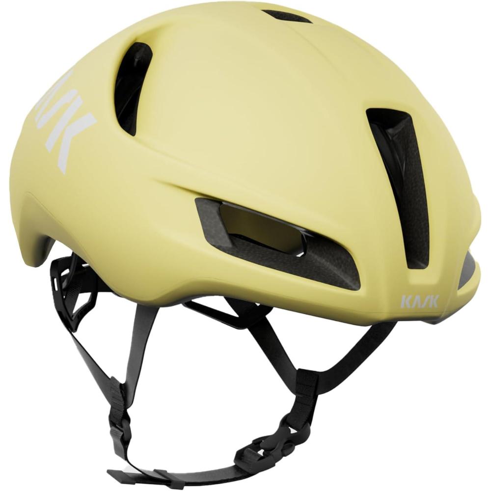 imageKask Utopia Y Bike Helmet I Aerodynamic Road Cycling ampamp Triathlon Helmet for SpeedCelestial Yellow Matt