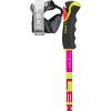 LEKI Spitfire Vario 3D Adjustable Lightweight Aluminum Ski Poles for Alpine & Backcountry Skiing(Neonmagenta-Neonyellow-Berry)