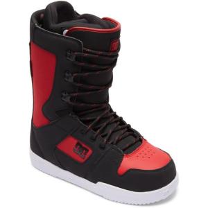 DC Men’s Phase Lace Black/White Snowboard Boots(Black/Red/Black)