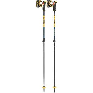 LEKI Spitfire Vario 3D Adjustable Lightweight Aluminum Ski Poles for Alpine & Backcountry Skiing(Denimblue-Aegeanblue-Mustardyellow)