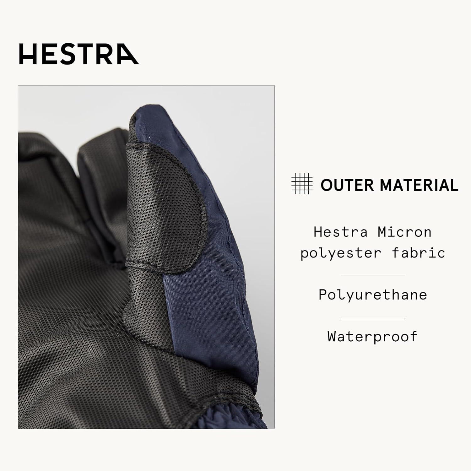 imageHestra Gauntlet CZone Junior Glove Youth 413yrs Waterproof Insulated 3Finger Kids Snow Gloves for Winter Skiing ampamp Playing in The SnowDark NavyTurquise