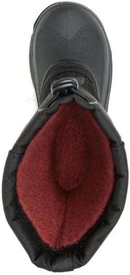 imageKamik Rocket Insulated Snow Boots  Waterproof Upper for Kids Snow Boots  Adjustable Collar ampamp Lace LockBlack