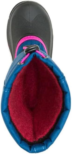 imageKamik Rocket Insulated Snow Boots Waterproof Upper for Kids Snow Boots Adjustable Collar ampamp Lace LockLight Navy
