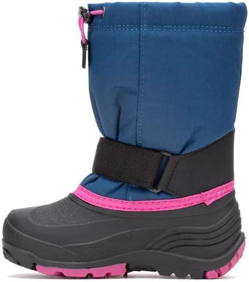 imageKamik Rocket Insulated Snow Boots Waterproof Upper for Kids Snow Boots Adjustable Collar ampamp Lace LockLight Navy